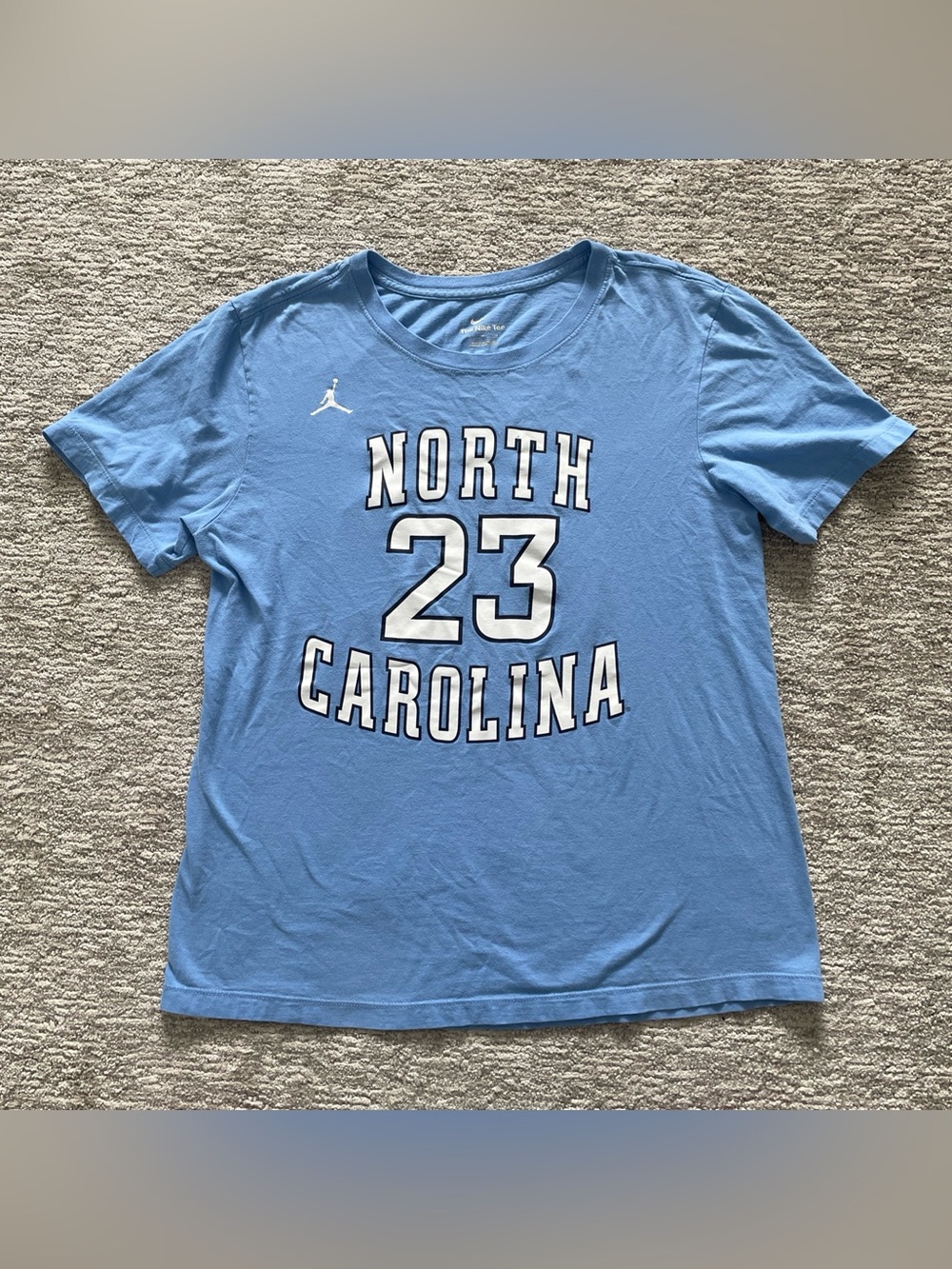 Nike North Carolina Tar Heels Michael Jordan Jersey T Shirt Men Medium Baby Blue